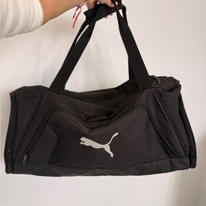 Puma Black Duffel Bag with White Logo